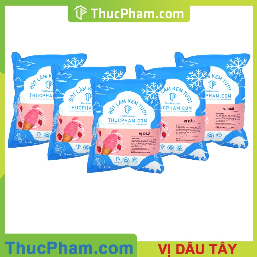 Bột Làm Kem Tươi ThucPham.com vị Dâu - ăn là mê!