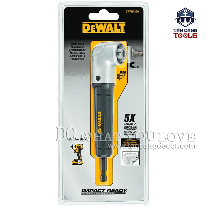 Đầu Chuyển Bắn Vít Góc DeWalt DWARA120 – Right Angle Attachment