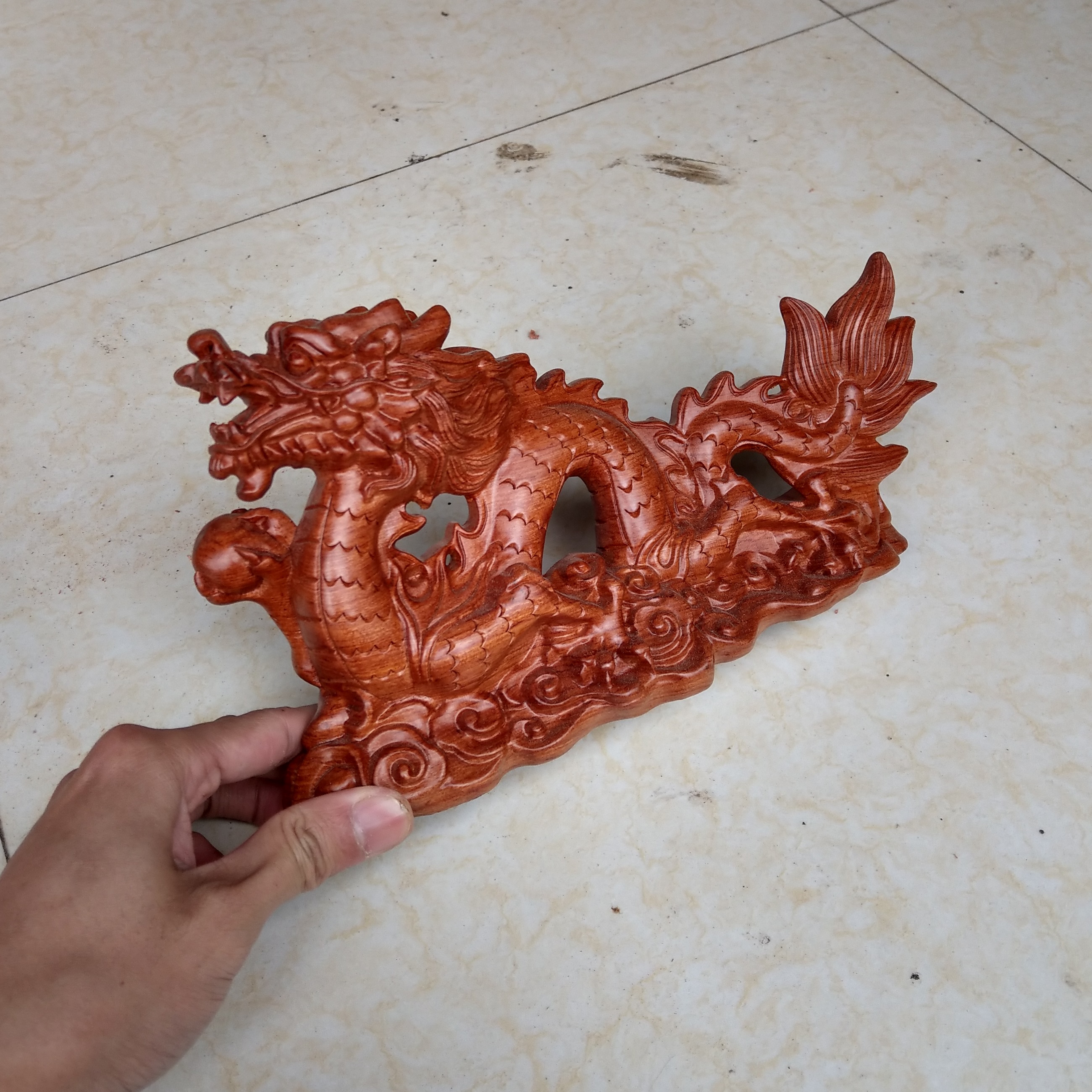 Rồng gỗ Hương - Size 25cm