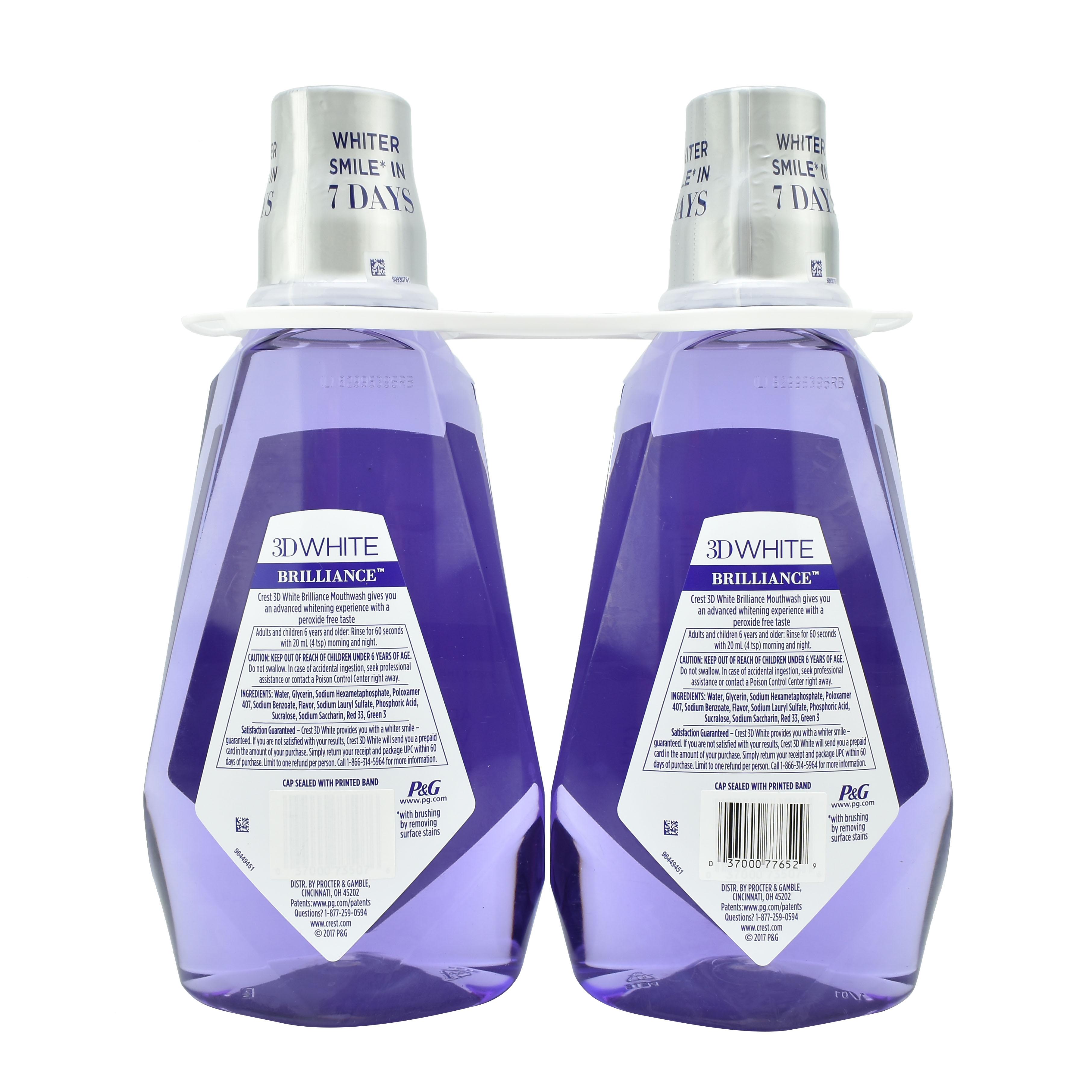 Nước Súc Miệng Crest 3D White Brilliance Whitening Experience 1L