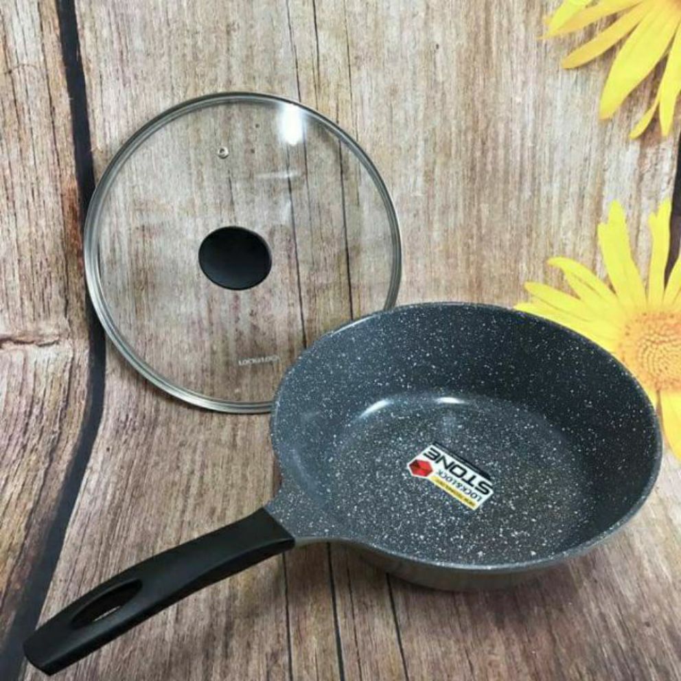 Chảo Sâu Lòng Đáy Phẳng Đá Stone Lock&Lock 30cm LCA6305D