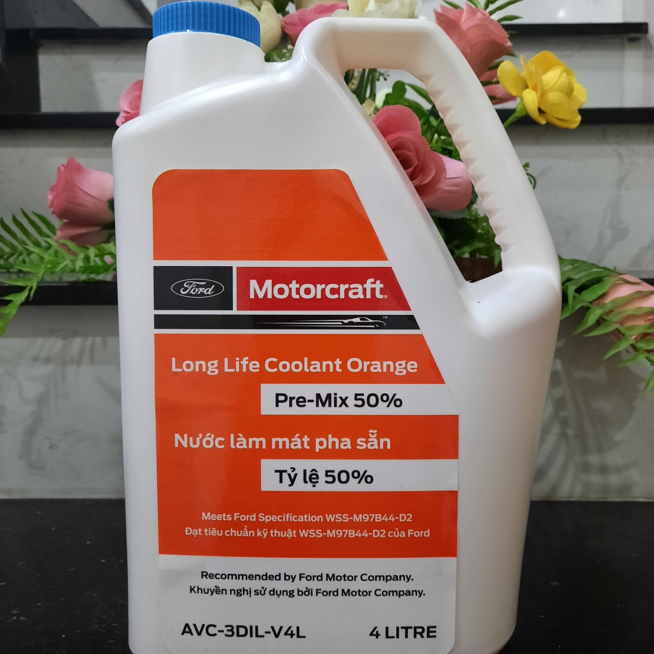 [NƯỚC LÀM MÁT CHÍNH HÃNG PHA SẴN] FORD Motorcraft Long Life Coolant Orange 4 LÍT