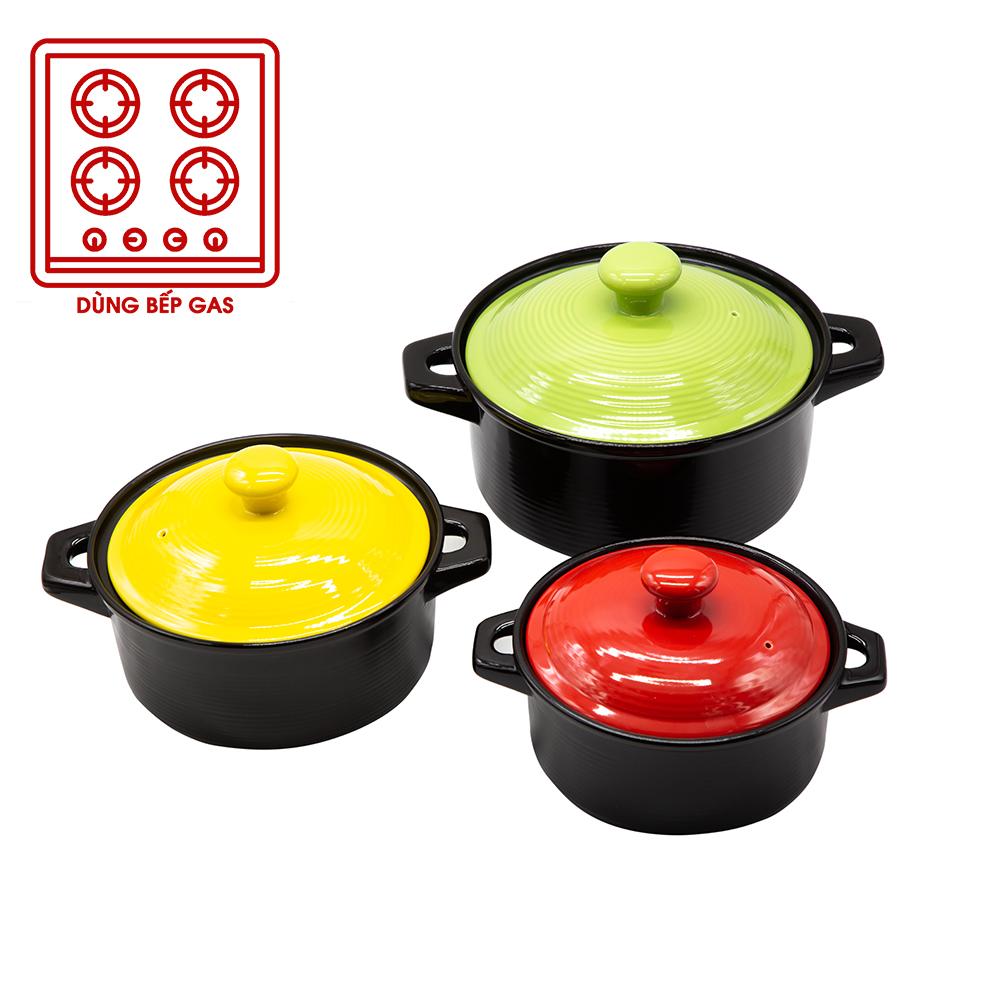 Bộ 3 nồi sứ ROYALCOOKS Molise (RC-M3)