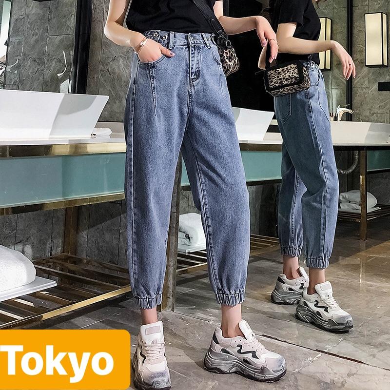 QUẦN JEAN BAGGY NỮ XANH ỐNG TÚM LƯNG CAO NÂNG MÔNG TAMATOKA CAO CẤP TOKY-335 - TOKYO FASHION