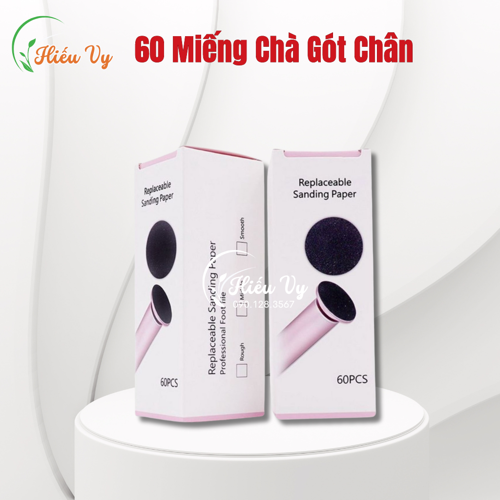 60 Miếng Nhám Chà Gót Chân, Miếng Dán Máy Chà Gót Chân