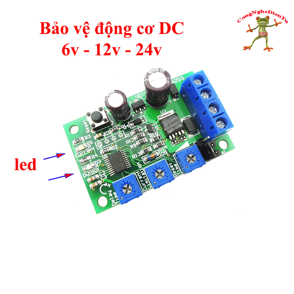 Mạch bảo vệ đông cơ DC quá dòng quá tải 6v 12v 24v