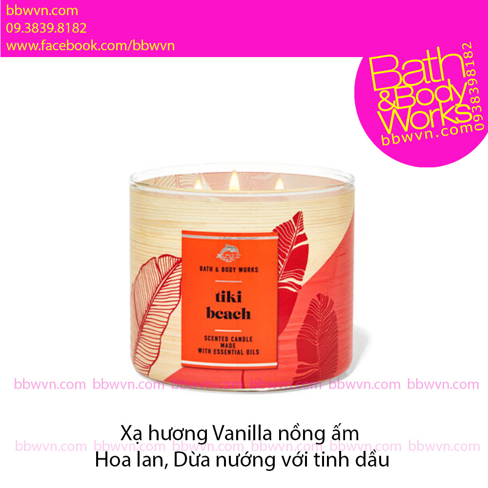 Nến thơm Bath and Body Works Tiki Beach 3 bấc
