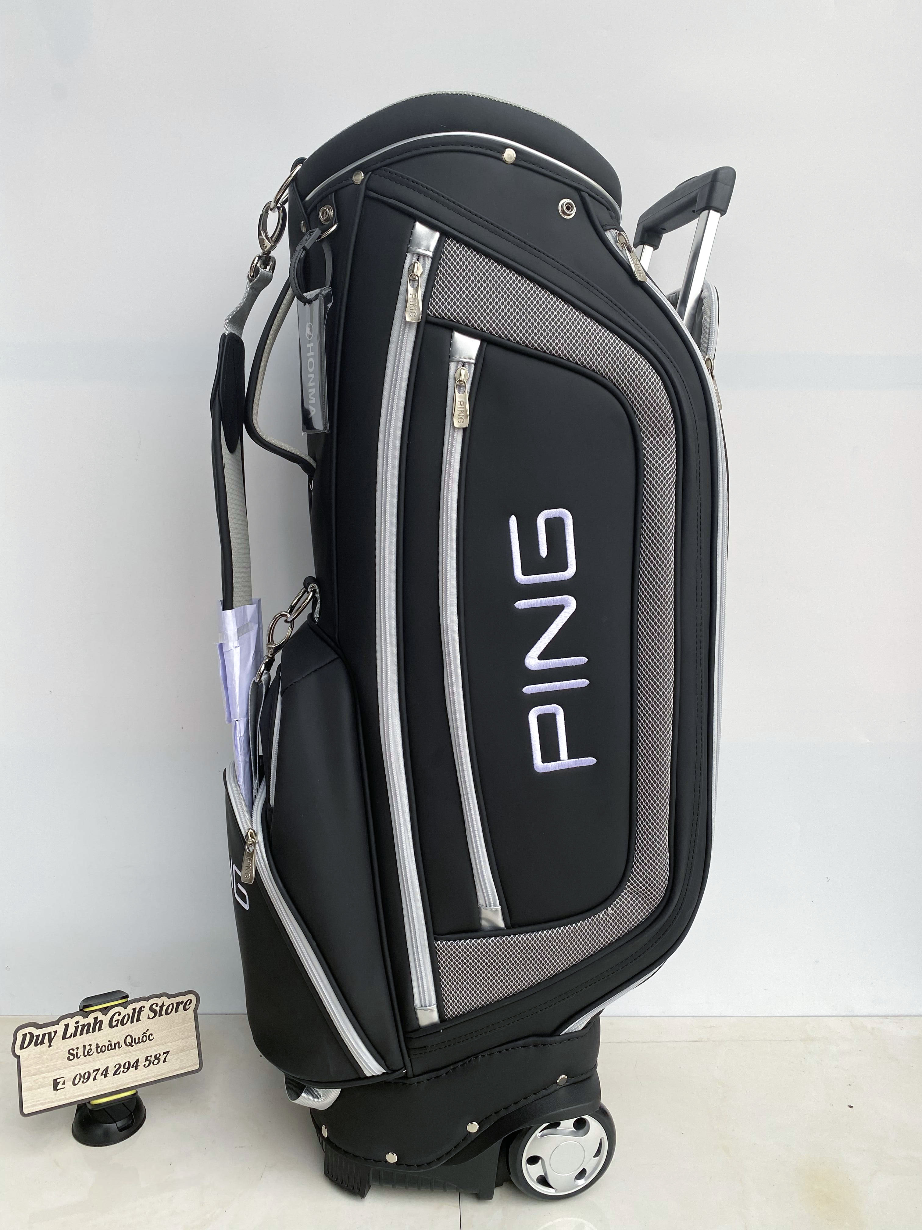 Túi Gậy Gôn Nam Nữ Titleist Siêu Nhẹ, Đựng Được 14 - 16 Gậy, Có Bánh Xe,Tay Nắm Kéo, Chất Da PU Cao Cấp, Kháng Nước Không Bám Bụi. Titleist Golf Bag