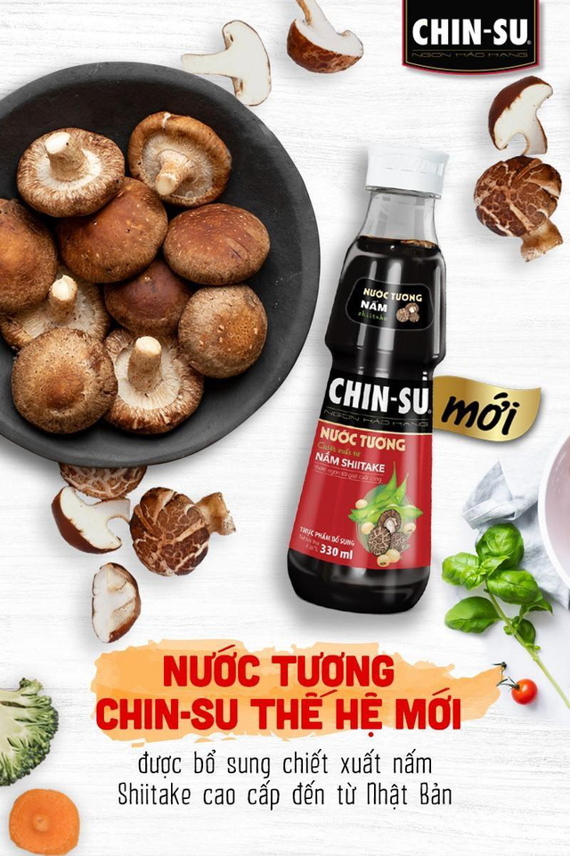 NƯỚC TƯƠNG NẤM SHIITAKE CHINSU (CHAI 330ML)