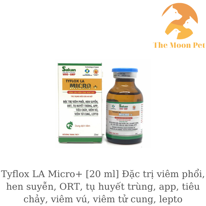 Tyflox LA Micro+ [20 ml] T.huốc gà đá khò khè, viêm phổi, ORT