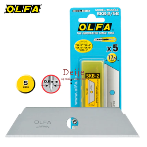 Lưỡi dao Nhật OLFA SKB-2/5B (XB108S) - hộp 5 lưỡi