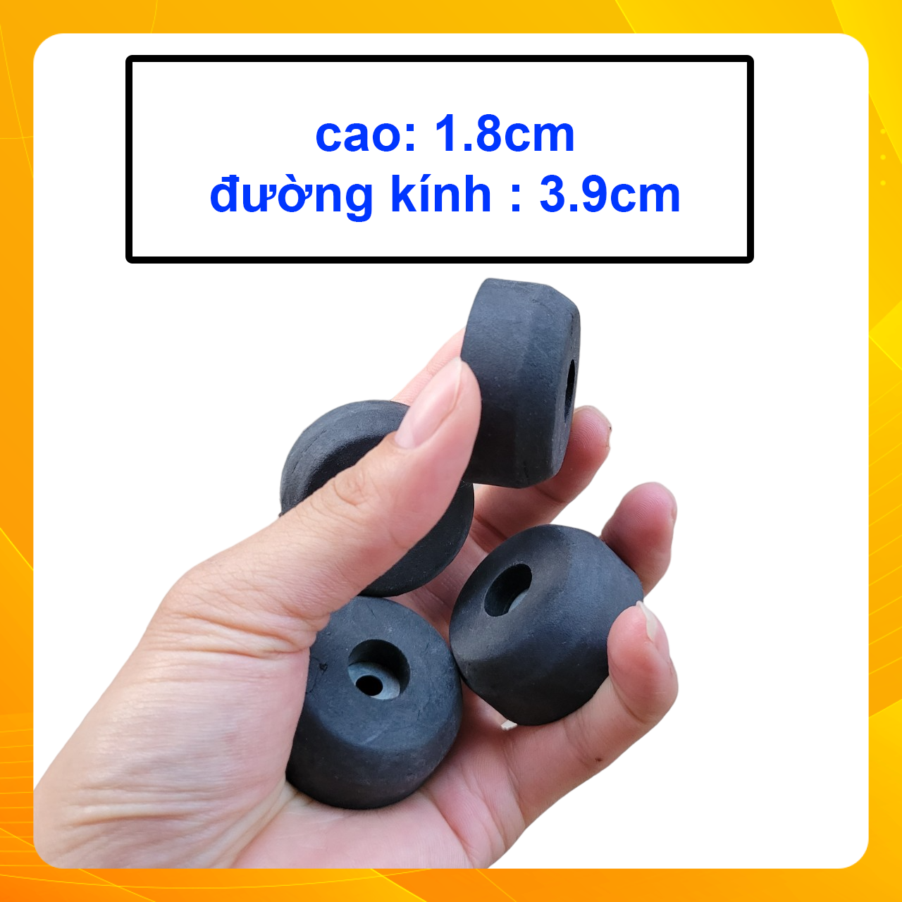 Đế Lót Loa Ampli Cao Su Có Lót Long Đền (1 BỘ 4 CÁI) DCS