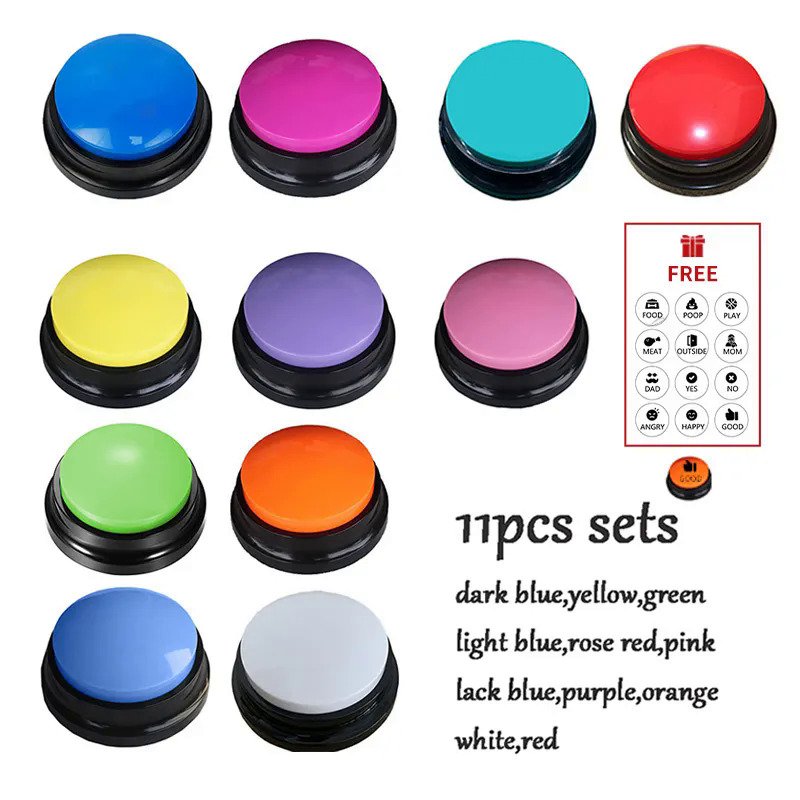 Nút ghi âm giọng nói đồ chơi thú cưng nút chó để liên lạc huấn luyện thú cưng buzzer ghi âm nút nói chuyện thông minh Đồ chơi