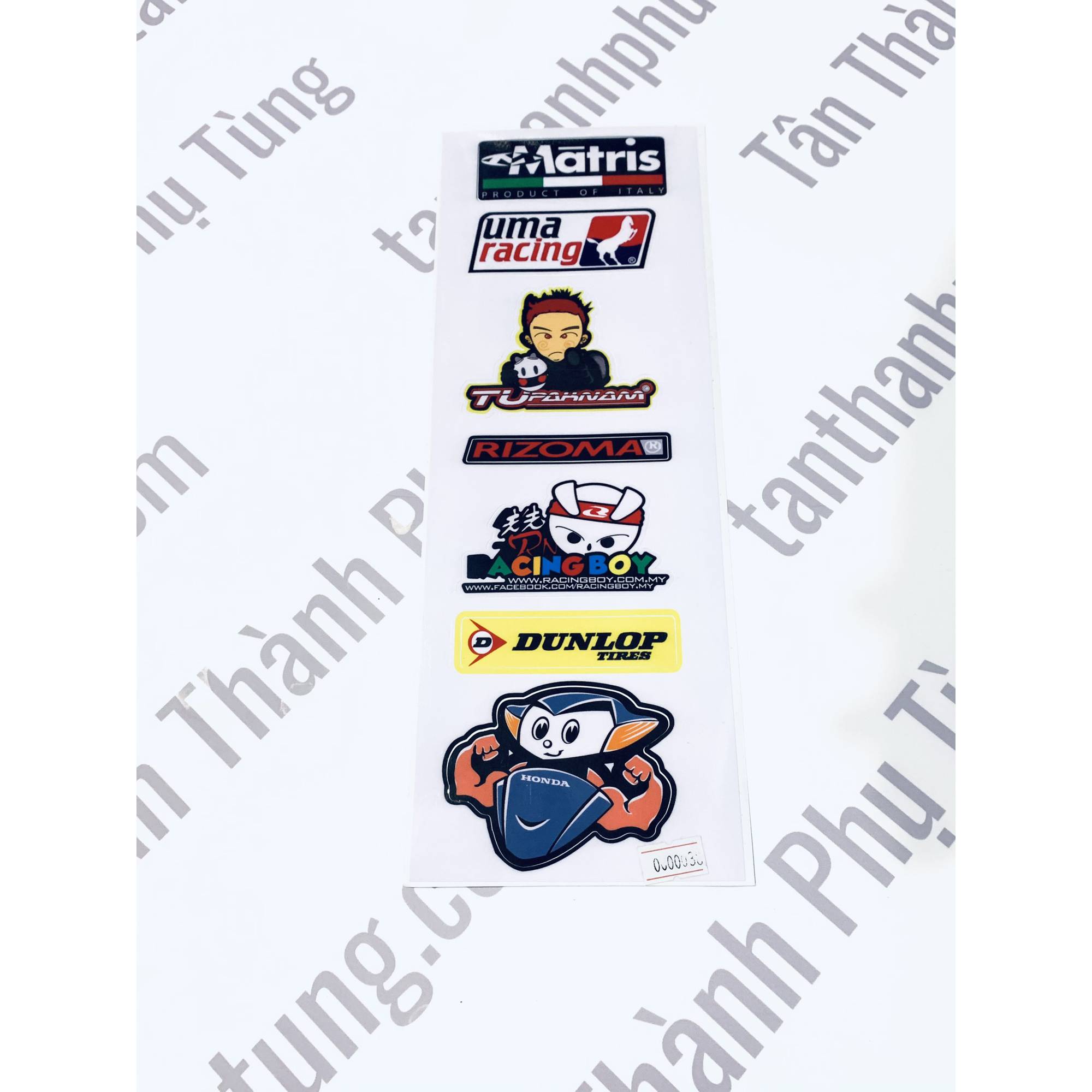 TEM STICKER DECAL TRANG TRÍ :RCB , NITRON, DUREX, MATRIS, OHLINS....MS00038