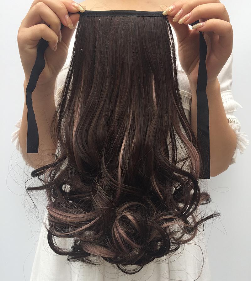 Tóc giả cột line Xám khói 💖FREESHIP💖 tóc giả nữ cột đuôi, buộc tóc giả nữ, đuôi tóc giả xoăn line Sỉ 40k