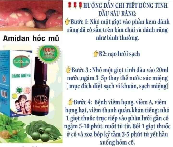 Tinh dầu răng miệng Dạ Thảo Liên chuẩn công ty