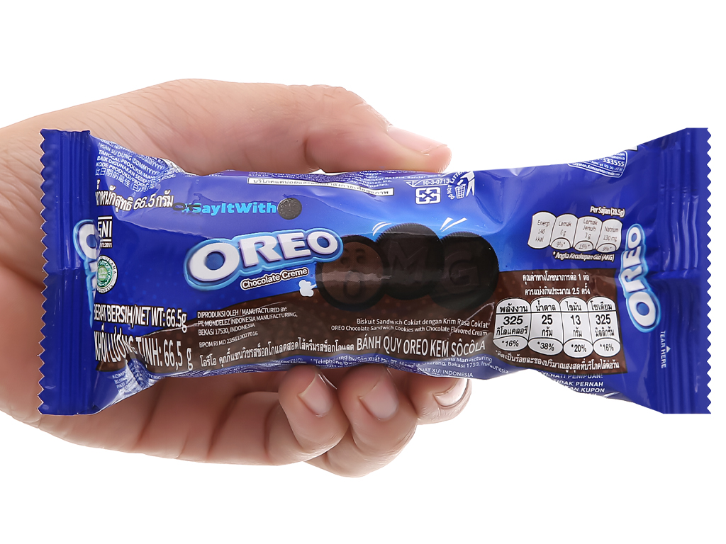 Bánh quy Oreo kem socola gói 133g
