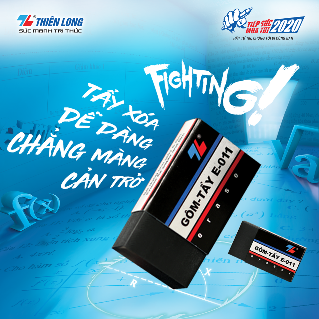 Gôm tẩy Thiên Long E-011