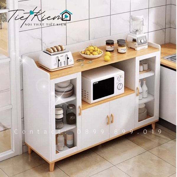 Tủ bếp đẹp để lò vi sóng TVS99099