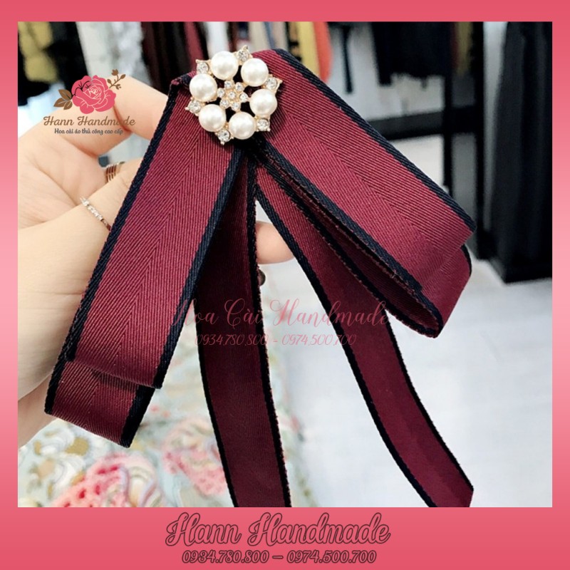Nơ Cài Áo Cao Cấp Cài Áo Các Loại [HANN HANDMADE - Hoa cài áo, phụ kiện thời trang sỉ]