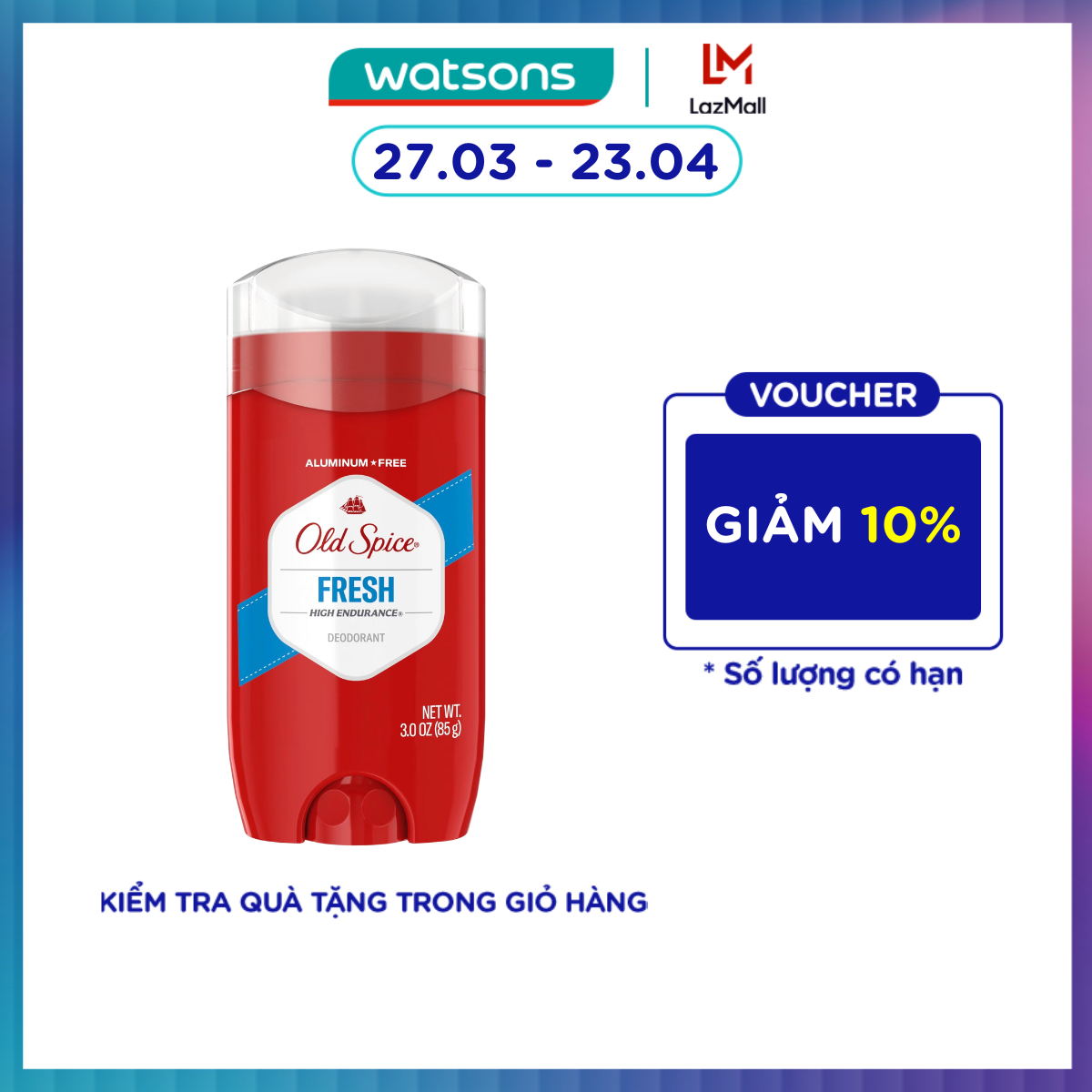 Sáp Khử Mùi Old Spice Fresh High Endurance 85g
