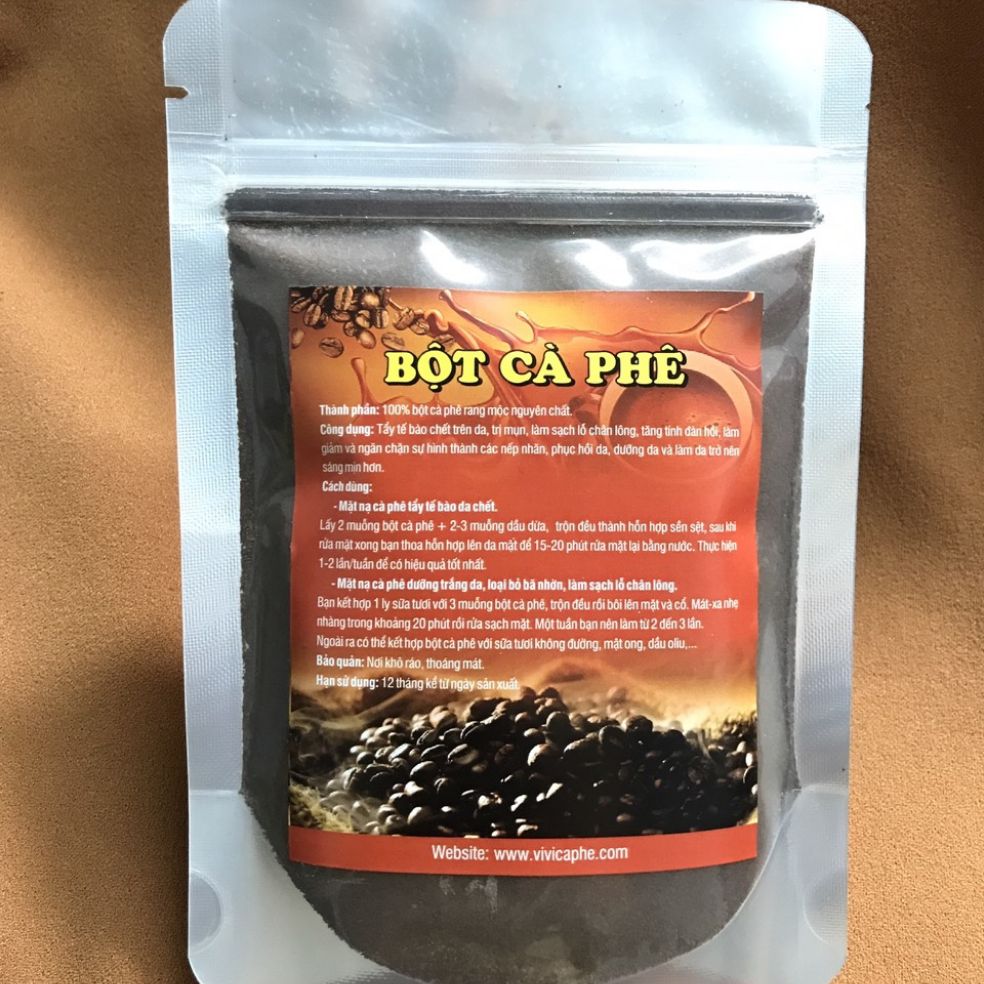 100gr bột tắm trắng, mặt nạ cà phê