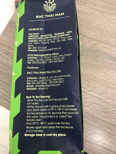 [HCM]Trà Xanh Lài Cao Cấp VINSAF 500G