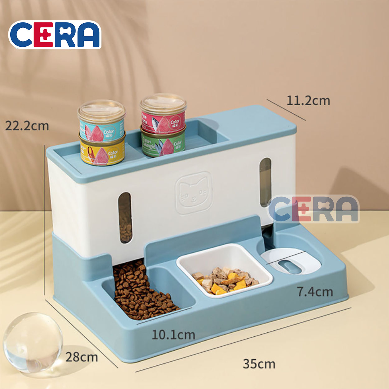 Bộ Bát Ăn Đựng Nươc, Hạt Và Pate Cho Thú Cưng - Bát Ăn 018