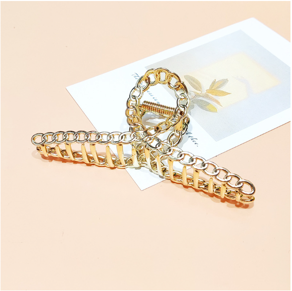 Kẹp gắp tóc kim loại size lớn hot trend Hàn Quốc