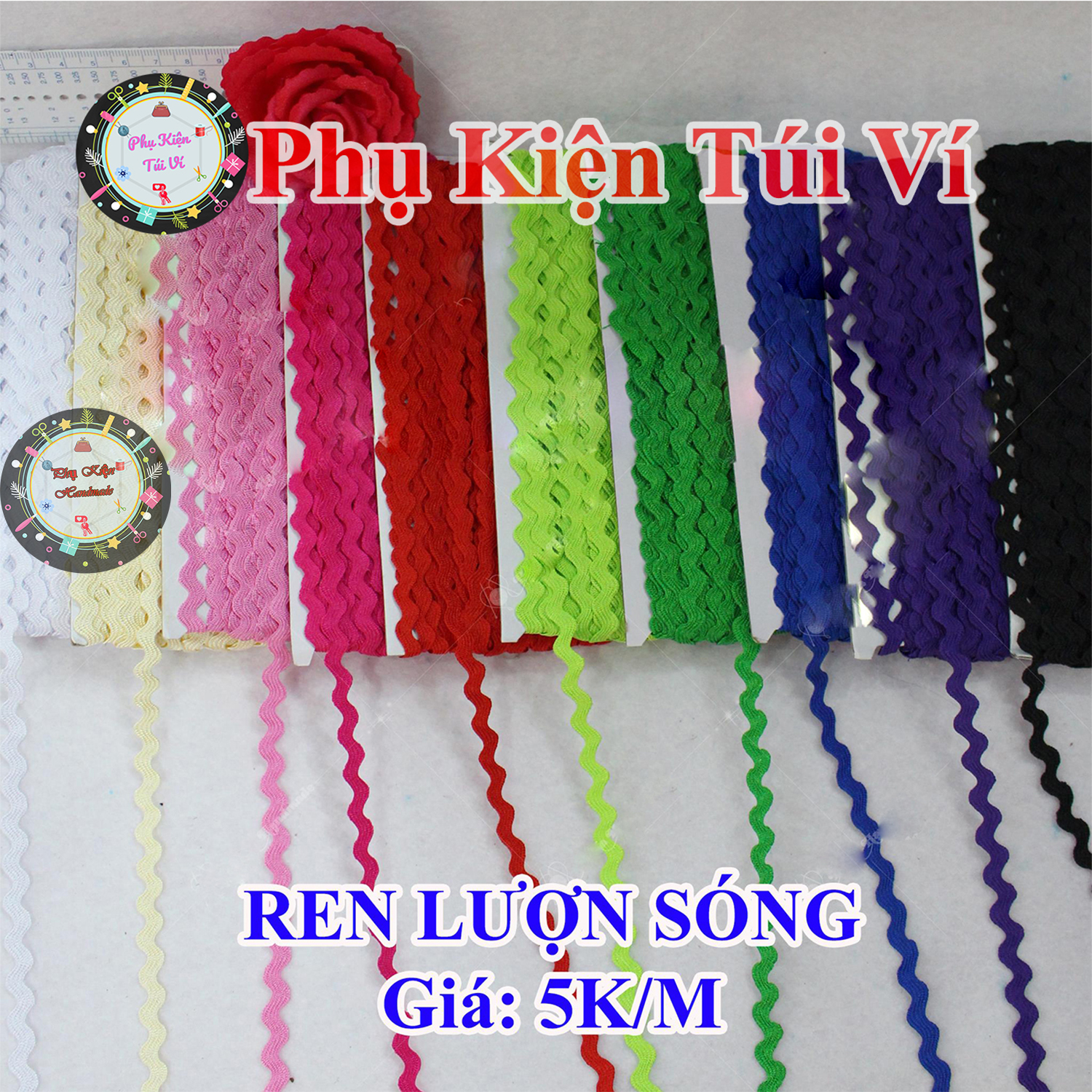 Dây Ren Lượn Sóng làm đồ handmade (16k/1 mét)