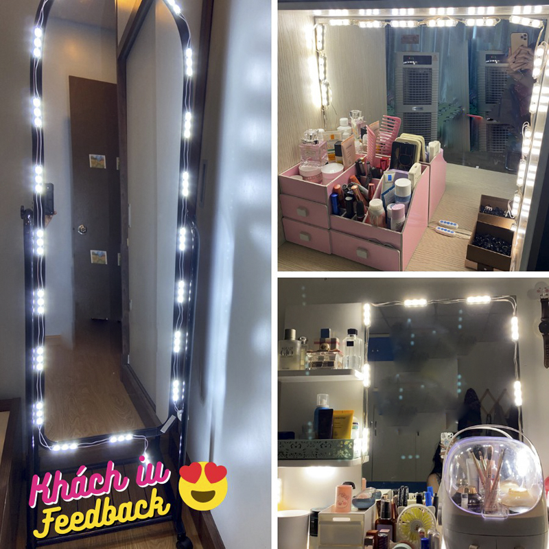 Cuộn 20 Thanh LED Hắt Sáng kèm nguồn 12V Chống nước Gắn Logo Bảng Hiệu, Tủ kệ bếp Cực Sáng (Kèm nguồn DC12V)