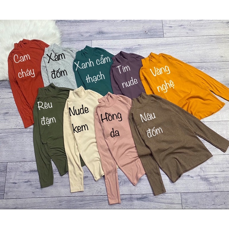 Áo thun body CỔ LỌ - TAY DÀI