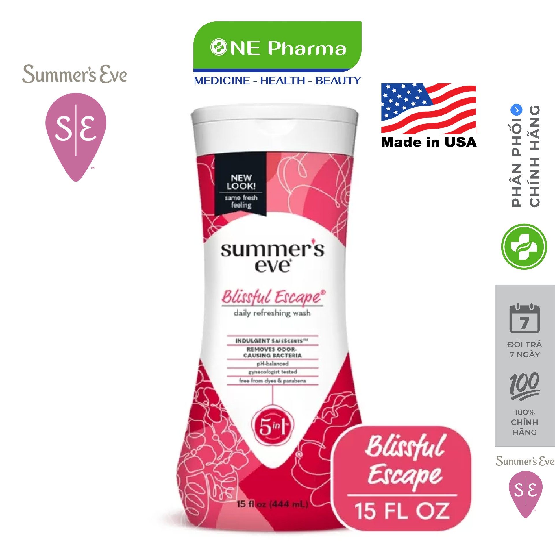 Nước rửa vệ sinh phụ nữ Summer’s Eve Refreshing Wash 444ml