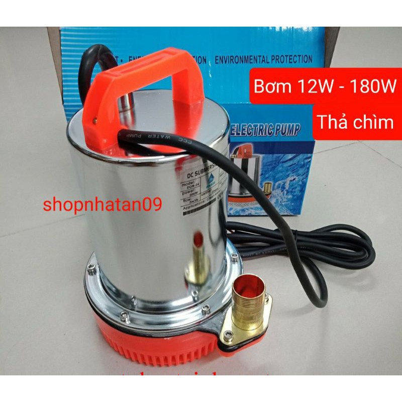Máy Bơm 12V - Máy Bơm Thả Chìm 12V - 180W Chuẩn