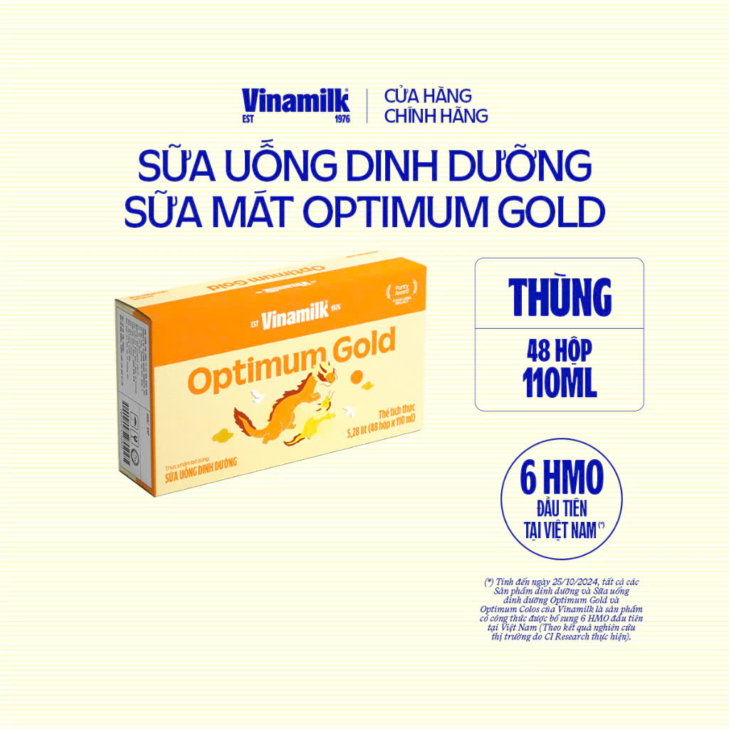 Thùng 48 Hộp Sữa Bột Pha Sẵn Vinamilk OPTIMUM GOLD 110ml.