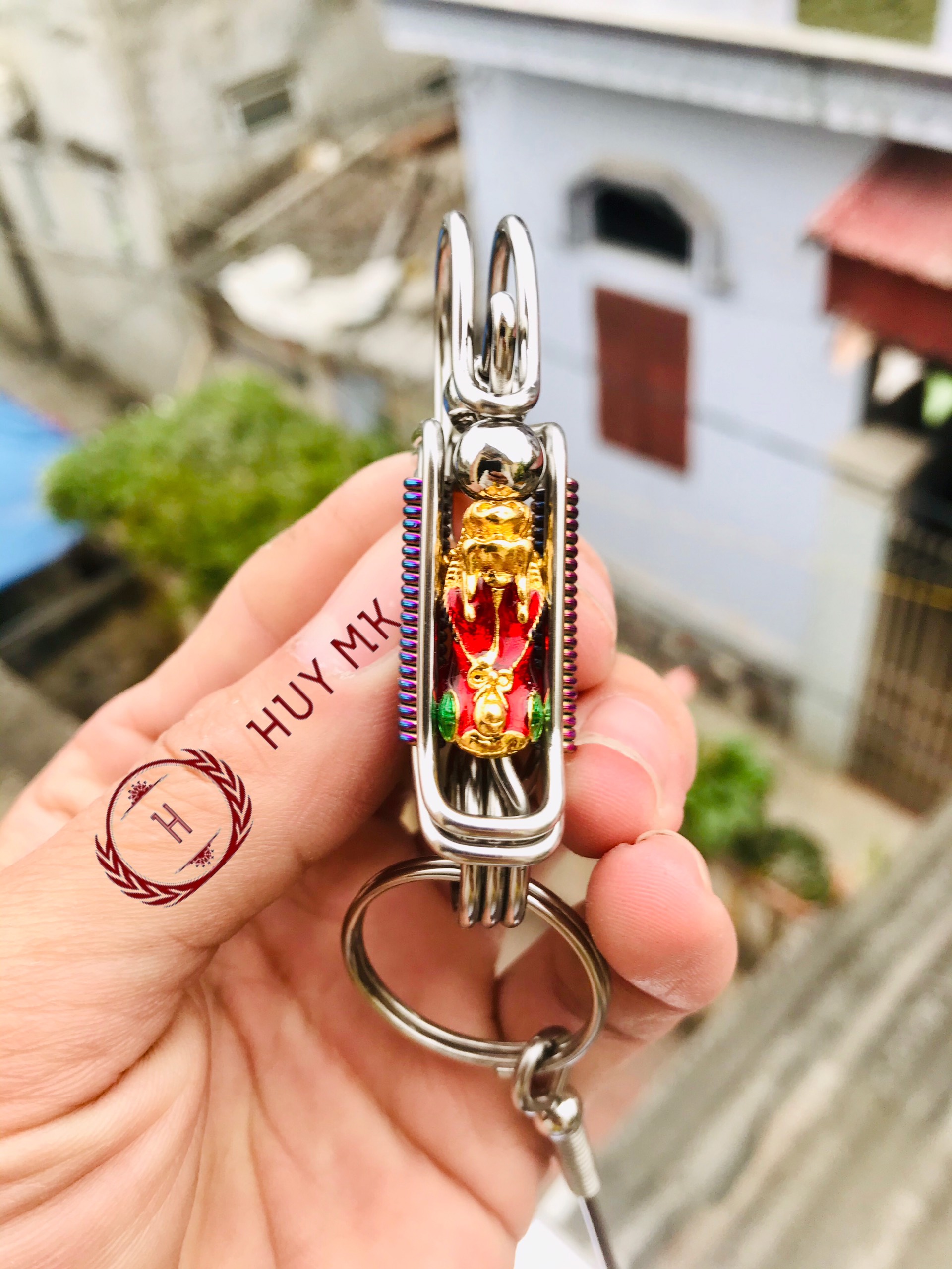 MÓC KHÓA THỦ CÔNG TỲ HƯU ĐỎ