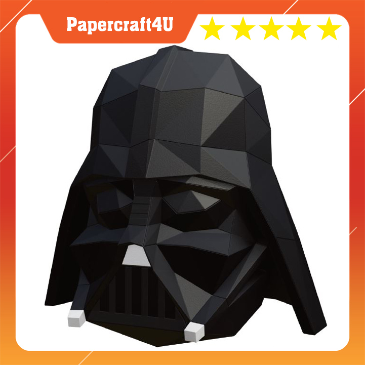 Mô hình giấy 3D Mặt nạ hoá trang darth vader ( đeo được)