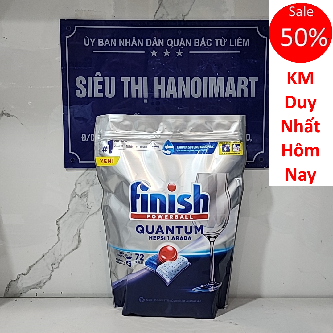 Viên rửa bát Finish Quantum 72 viên, 60 viên finish Ultimate 116 in 1 , 90 viên rửa chén bát finish classic hoặc muối finish 1.5kg