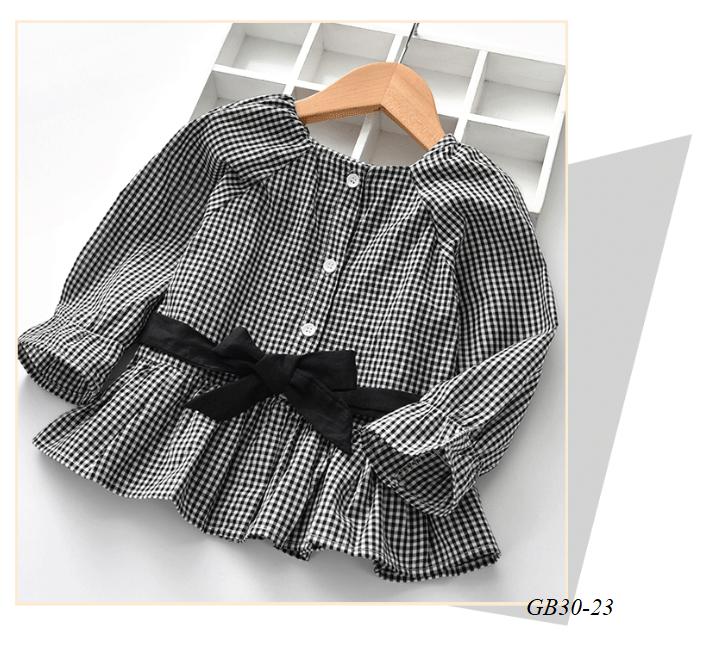 GB30 -Áo kiểu caro bé gái dễ thương - đủ size
