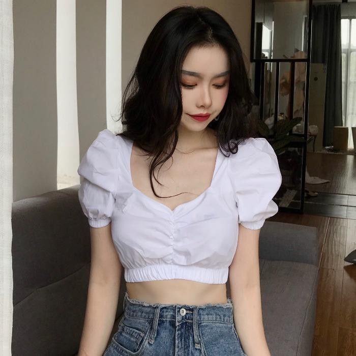 ÁO KIỂU NỮ CROPTOP BO EO