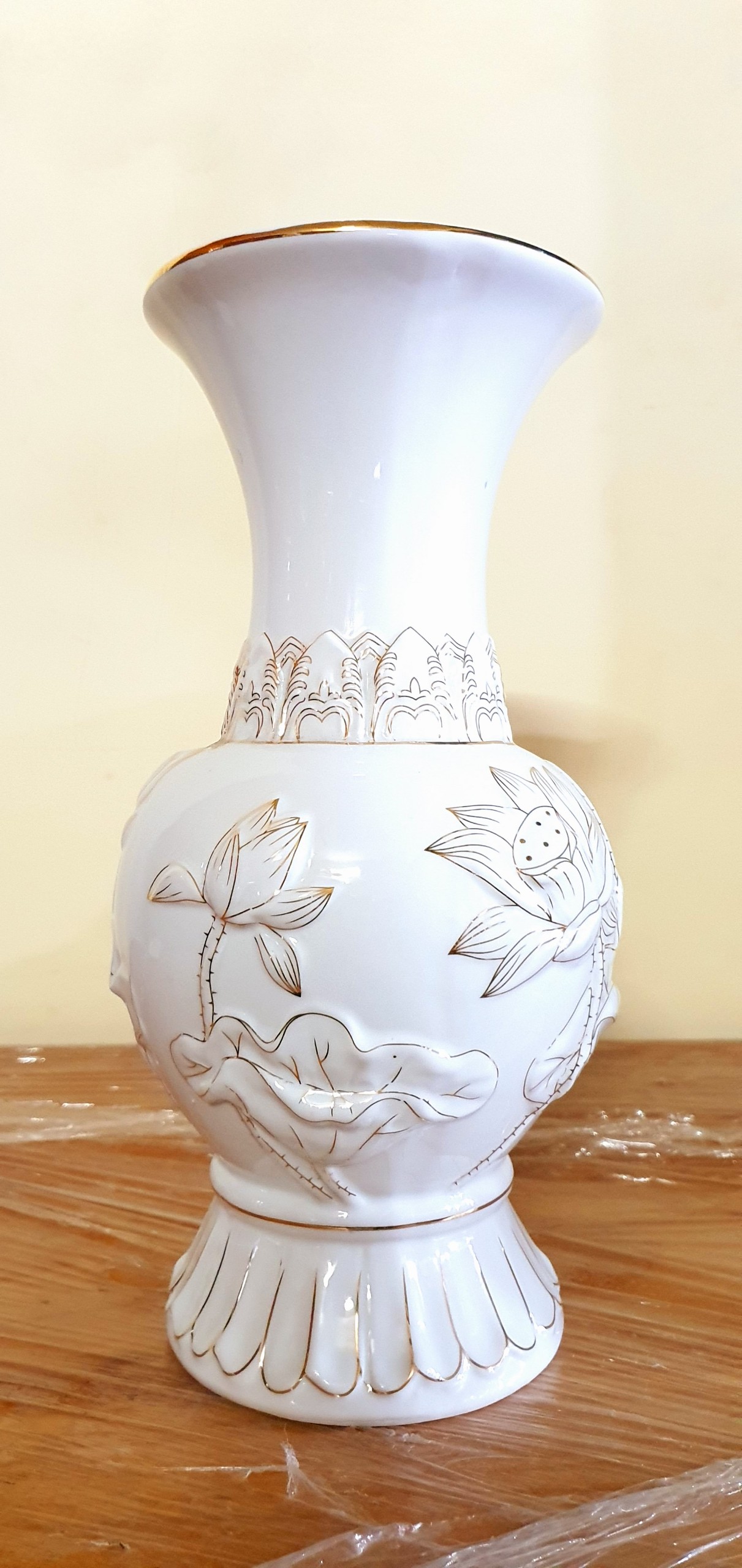 Bình bông bạch ngọc cao 30cm