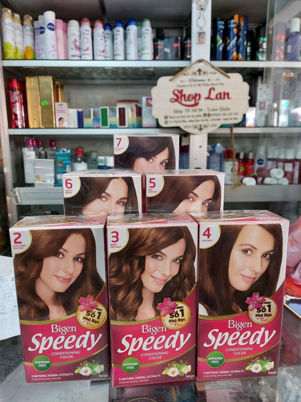 Kem nhuộm tóc Bigen Speedy số 2,3,4,5,6,7