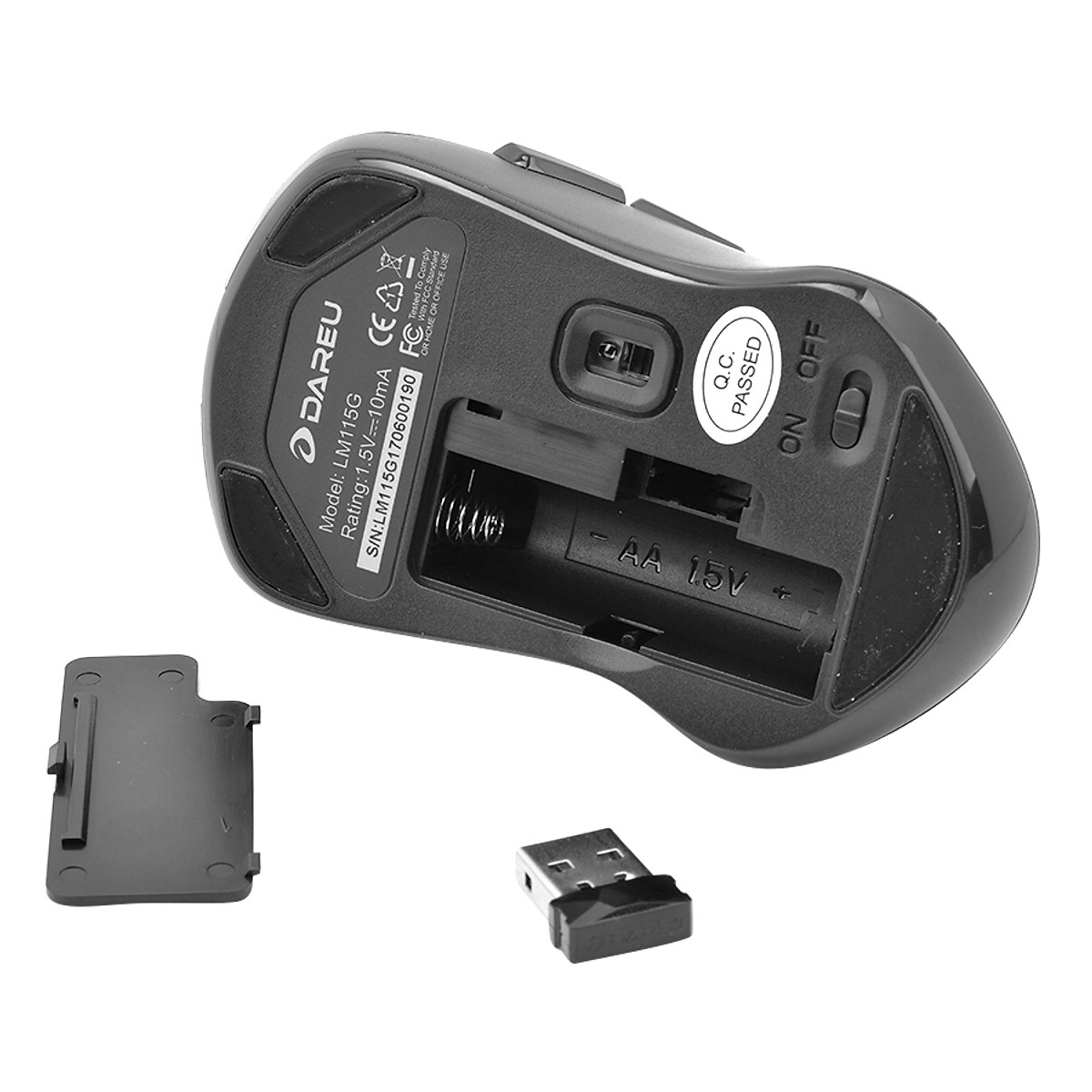 Chuột không dây Dareu LM115G Wireless Black