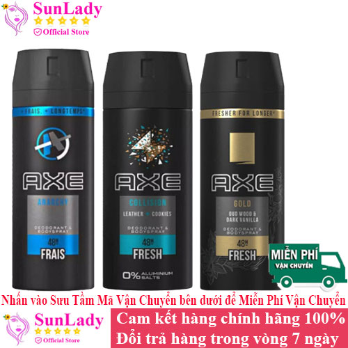 XỊT KHỬ MÙI AXE NAM TÍNH MẠNH MẼ MADE IN EURO 150ML