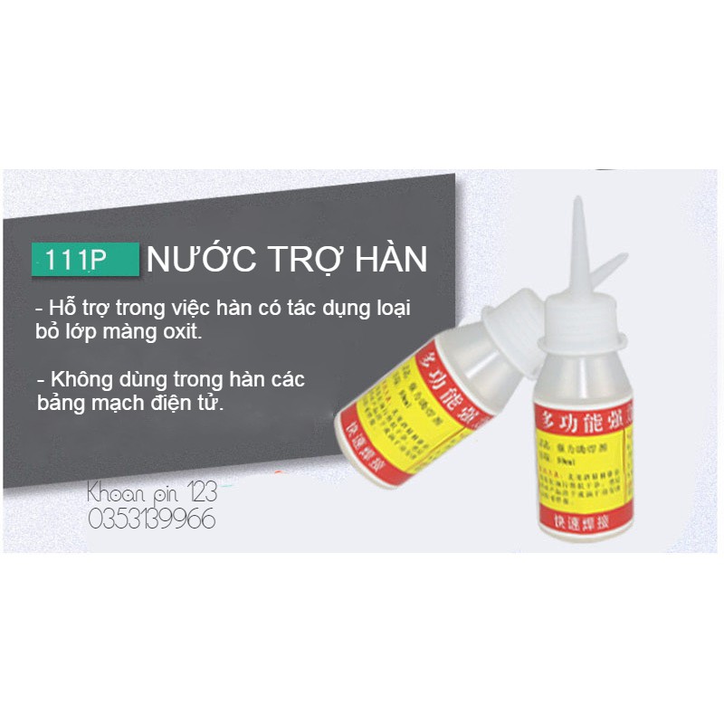 Dung dịch trợ hàn, nước trợ hàn, dung môi hàn lọ 50ml
