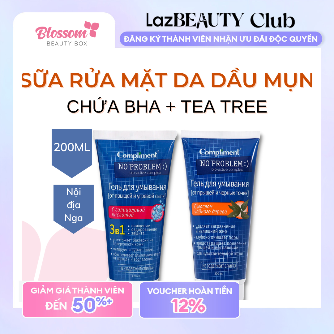 [Blossom] SỮA RỬA MẶT NO PROBLEM COMPLIMENT 200ML