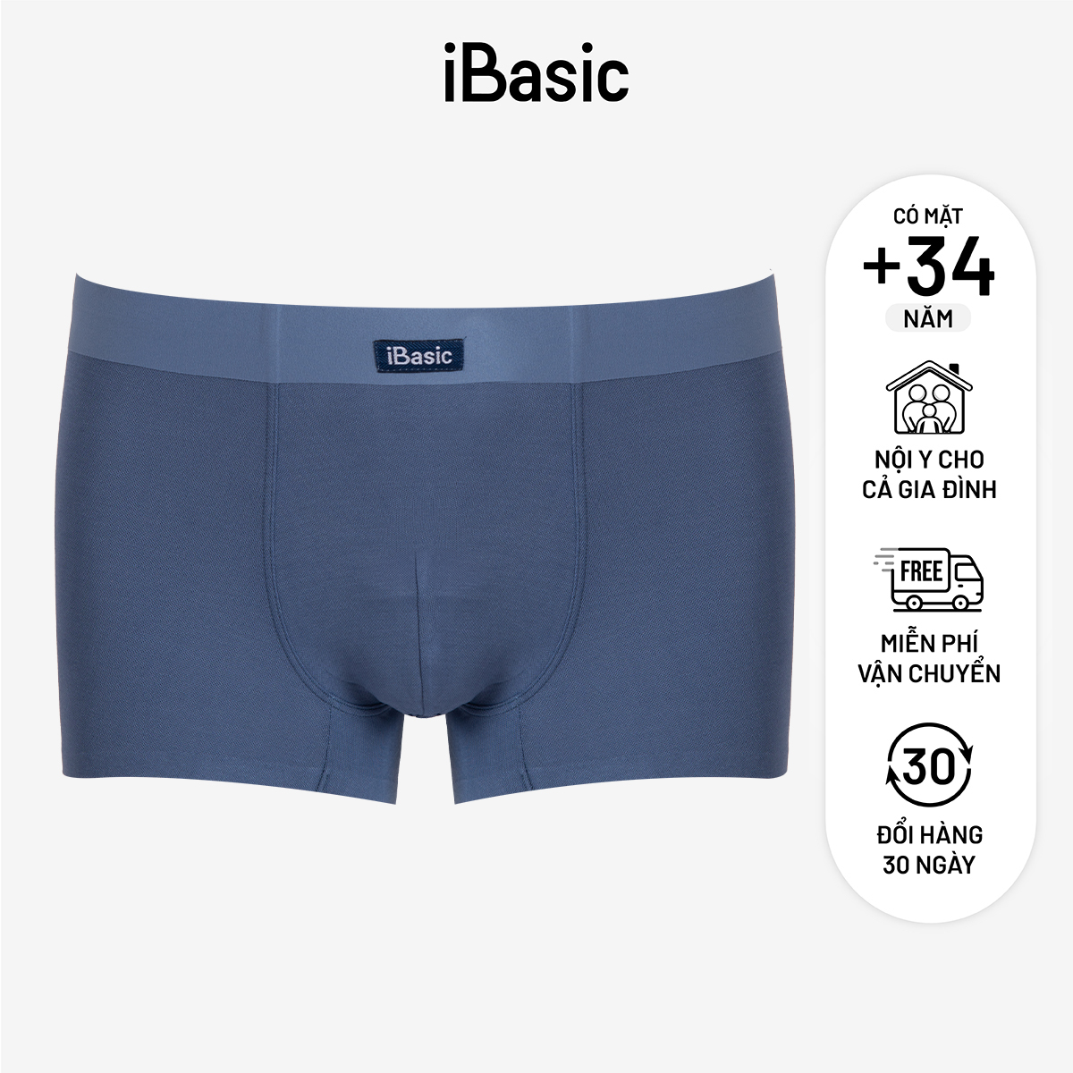 Quần lót nam iBasic trunk bonding bamboo PANM105