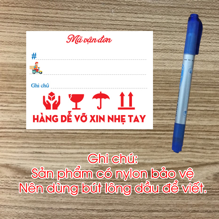 Phiếu ghi mã vận đơn có keo 100 tờ (MS06)