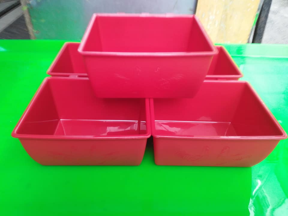 Combo 5 Máng Ăn 3 móc Cho Gà Đá NHỰA CAO CẤP Loại Đại 14 cm