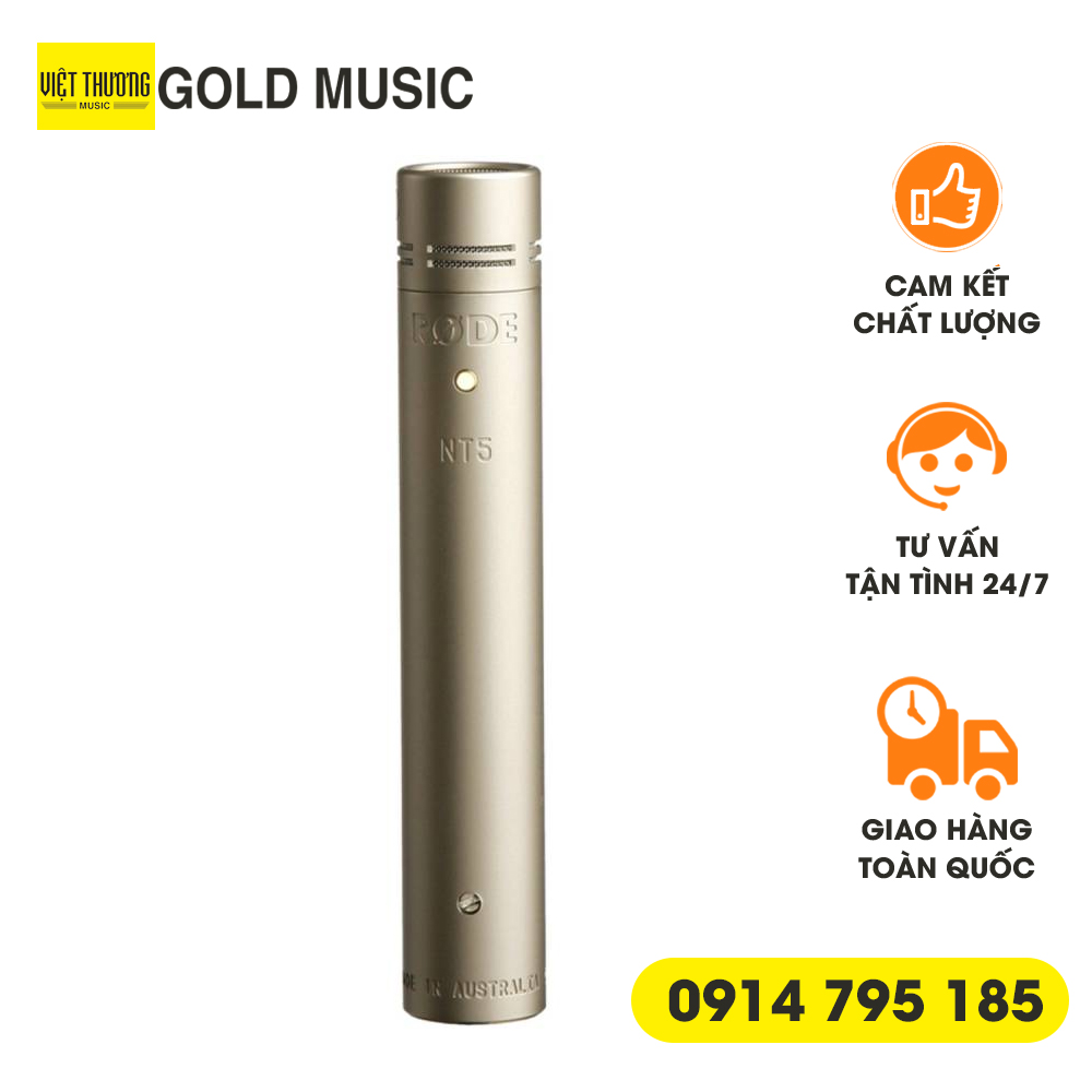 Micro thu âm rode nt5 - thu nhạc cụ đàn guitar trống, mic thu âm nhạc cụ rode nt5, kích thước cực kỳ nhỏ gọn hàng chính hãng - gold music
